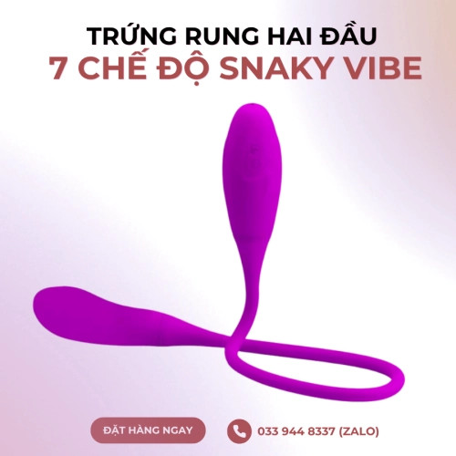 Trứng Rung Hai Đầu 7 Chế Độ Massage Âm Đạo Snaky Vibe
