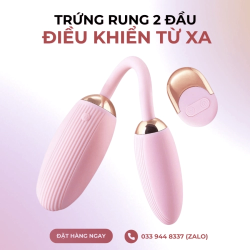 Trứng Rung 2 Đầu Điều Khiển Từ Xa 10 Chế Độ Rung Cực Mạnh 