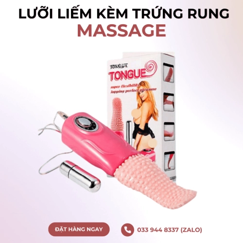 Lưỡi Liếm Âm Vật Kèm Trứng Rung Massage Kích Thích Điểm G Giống Của Hoàng