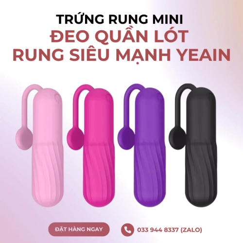 Trứng Rung Tình Yêu Mini Đeo Quần Lót Rung Siêu Mạnh YEAIN