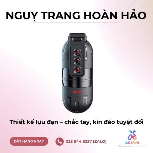 Âm Đạo Giả Lựu Đạn Leten Thunder 10 Chế Độ Rung Điều Khiển Qua App