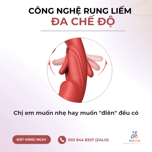 Dương Vật Giả Lưỡi Liếm Mút Rung Đa Chế Độ Mars Ivy 3in1 Giống Của Thành