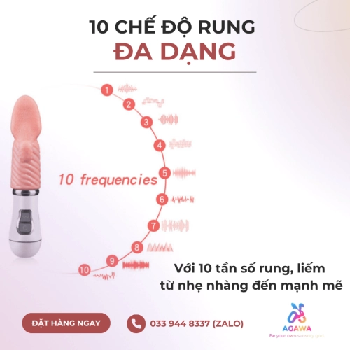 Lưỡi Liếm Mini Tongue Rung Ngoáy cực mạnh 10 Chế Độ Giống Của Tài