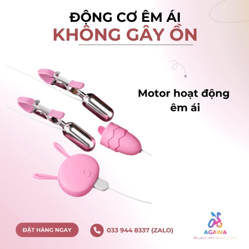 Trứng Rung Mini Đa Năng Kết Hợp Lưỡi Liếm Kẹp Ti Mini