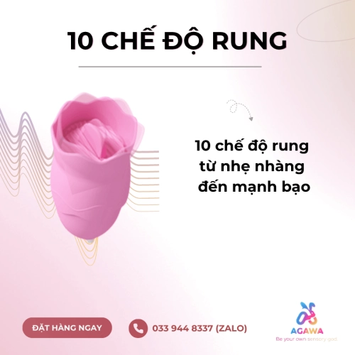 Trứng Rung Mini Đa Năng Kết Hợp Lưỡi Liếm Kẹp Ti Mini