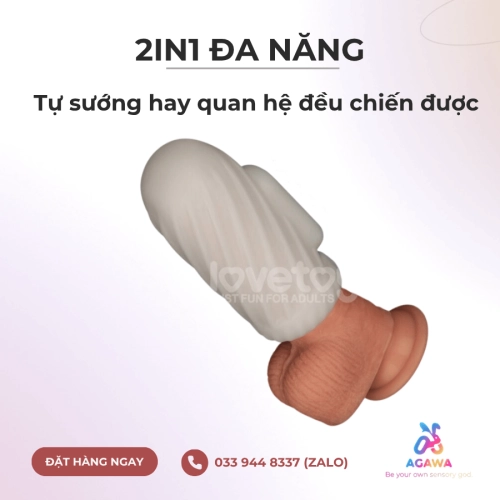 Cốc Tự Sướng Siêu Mềm Có Rung Lovetoy Knights Ring Spiral 