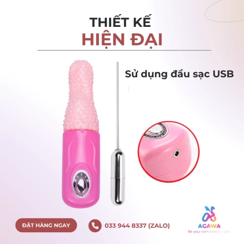 Lưỡi Liếm Âm Vật Kèm Trứng Rung Massage Kích Thích Điểm G Giống Của Hoàng