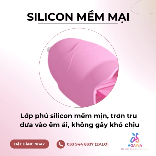 Trứng Rung Mini Đa Năng Kết Hợp Lưỡi Liếm Kẹp Ti Mini
