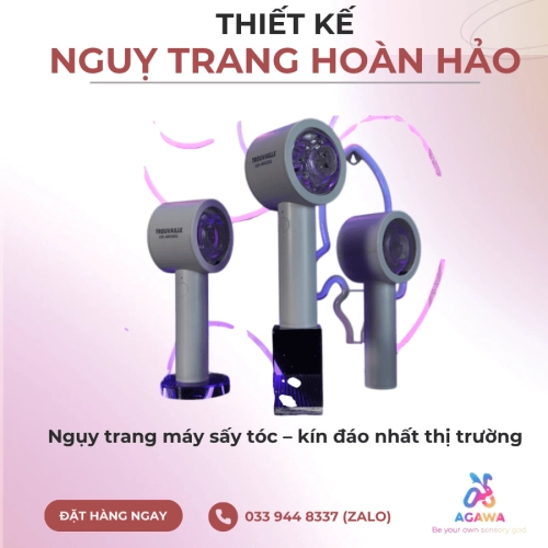 Âm Đạo Giả Hít Tường Nguỵ Trang Máy Sấy Tóc 10 Chế Độ Rung Nhiệt