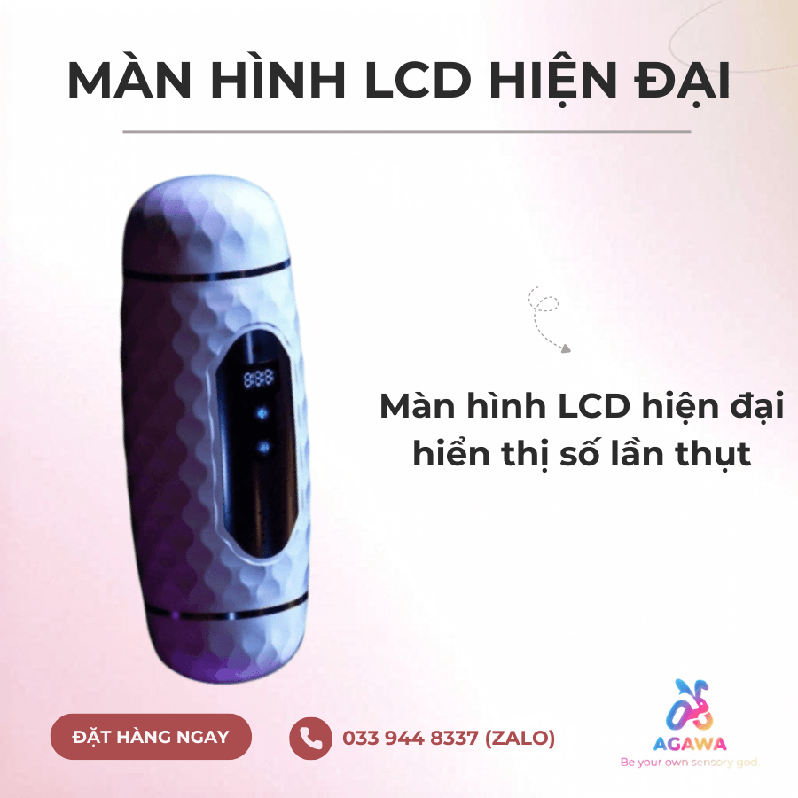 Âm Đạo Giả 2 đầu Utoo Girl 12 Chế Độ Rung Cực Sướng với Màn hình LCD hiển thị thông số sử dụng