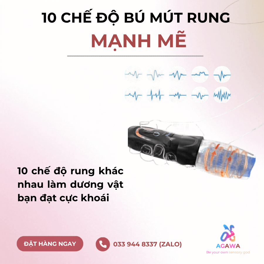 Máy Thủ Dâm Bellucci 10 Chế Độ Xoay Thụt Siêu Sướng có 10 chế độ rung đa tần 