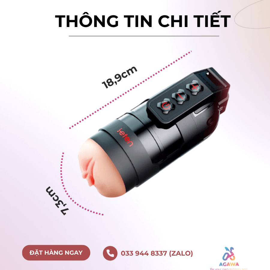 Thông tin chi tiết của Âm Đạo Giả Lựu Đạn Leten Thunder 10 Chế Độ Rung Điều Khiển Qua App