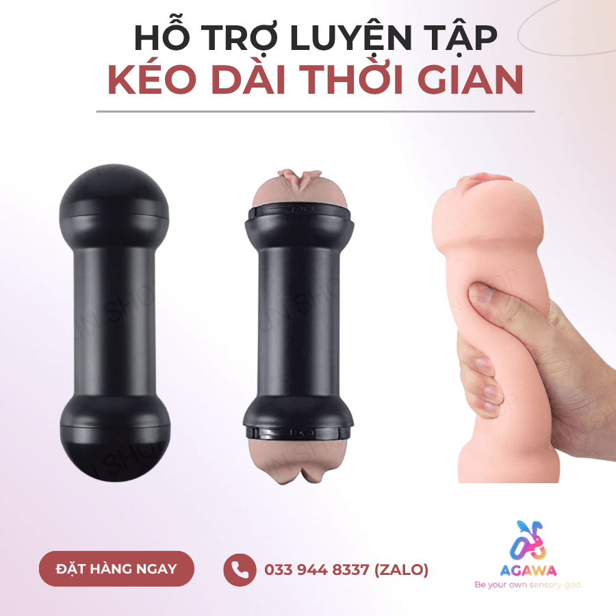 Âm Đạo Giả Và Miệng Giả 2in1 Ngụy Trang Cục Tạ Lovetoy Training Master hỗ trợ luyện tập kéo dài thời gian