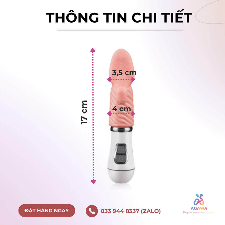 Thông số kỹ thuật của Lưỡi Liếm Mini Tongue Rung Ngoáy cực mạnh 10 Chế Độ Giống Của Tài