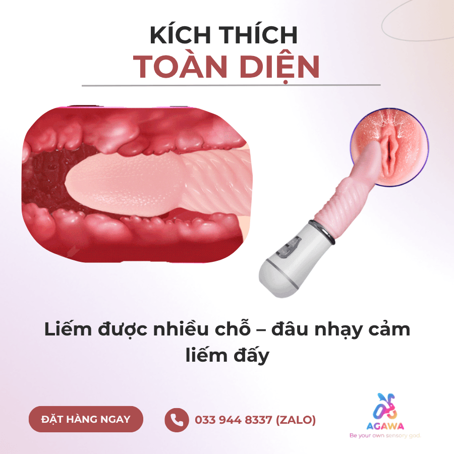Lưỡi Liếm Mini Tongue Rung Ngoáy cực mạnh 10 Chế Độ Giống Của Tài Với Lưỡi liếm kích thích toàn diện