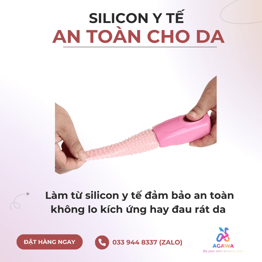Lưỡi Liếm Âm Vật Kèm Trứng Rung Massage Kích Thích Điểm G Giống Của Hoàng làm từ chất liệu an toàn cho da
