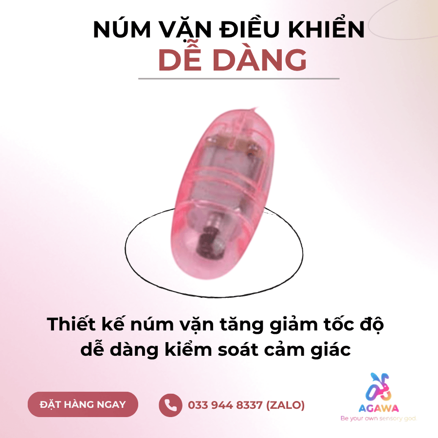 Trứng Rung Nhựa Nhiều Màu Trong Suốt Mini Có Dây Điều Khiển với núm vặn điều khiển tăng giảm tốc độ rung