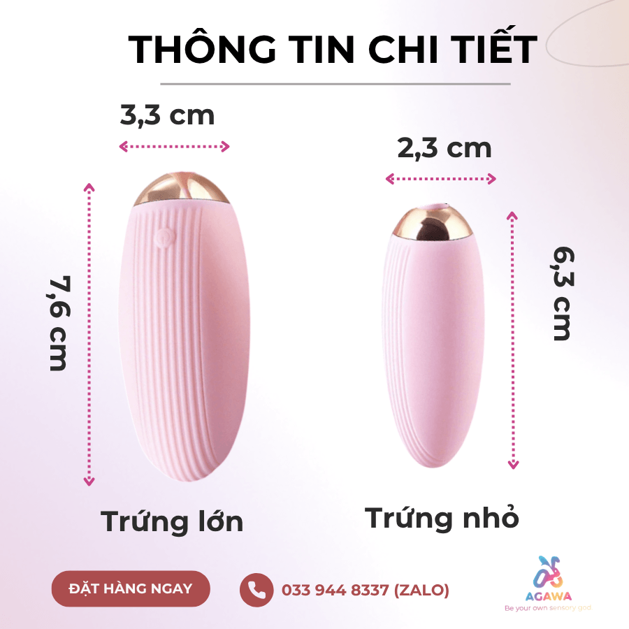 Thông tin chi tiết của Trứng Rung 2 Đầu Điều Khiển Từ Xa 10 Chế Độ Rung Cực Mạnh