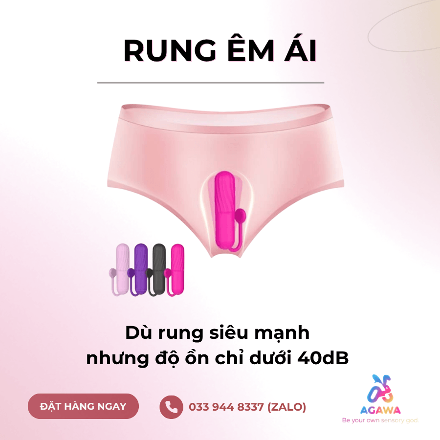 Trứng Rung Tình Yêu Mini Đeo Quần Lót Rung Siêu Mạnh YEAIN rung Êm ái dưới 40dB sướng thầm
