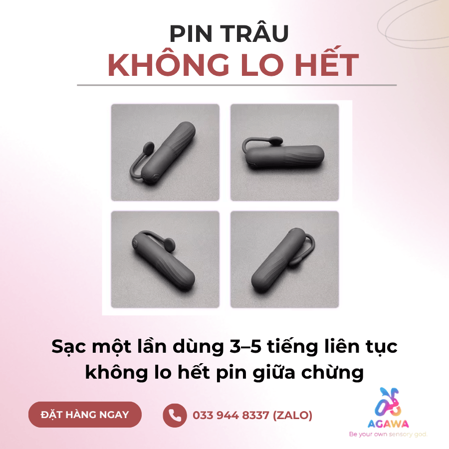 Trứng Rung Tình Yêu Mini Đeo Quần Lót Rung Siêu Mạnh YEAIN với Pin khỏe 3-5 tiếng liên tục