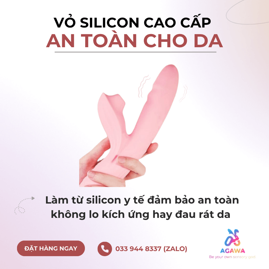 Dương Vật Giả 2 Đầu Có Rung Svakom Frederica Giống Của Thiện Với Vỏ Silicon Cao Cấp An Toàn Cho Da